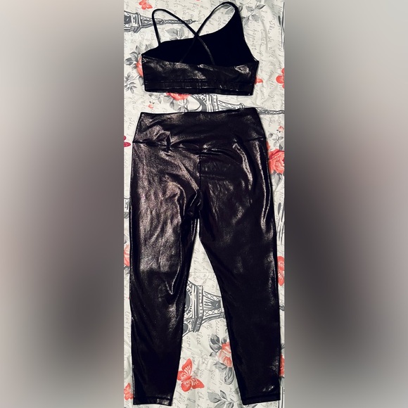 NWOT GapFit Recycled High Rise Power Shine Leggings sz Large Petite Go-Dry - Picture 7 of 15